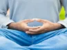 A man in a Meditation Lesson meditating with fingers in meditative poise