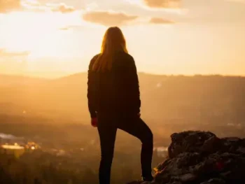 Meditation Class Glencairn -Woman looking at the dawn