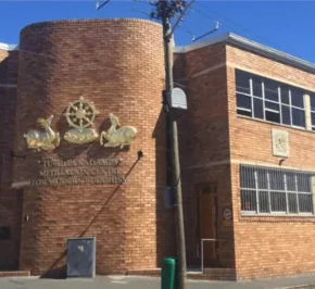 Tushita kadampa meditation Centre: a photo of the exterior of the Buddhist temple in Trill Rd Cape Town {{brizy_dc_image_alt entityId=